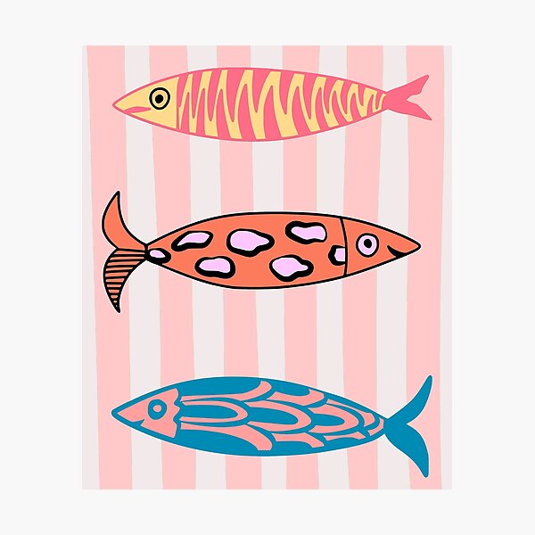 Item preview, Sardines Fish Retro Europe Style Summer Vibes  designed and sold by erozzz.