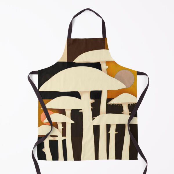 Item preview, Minimalist mushrooms on orange designed and sold by uunaa.