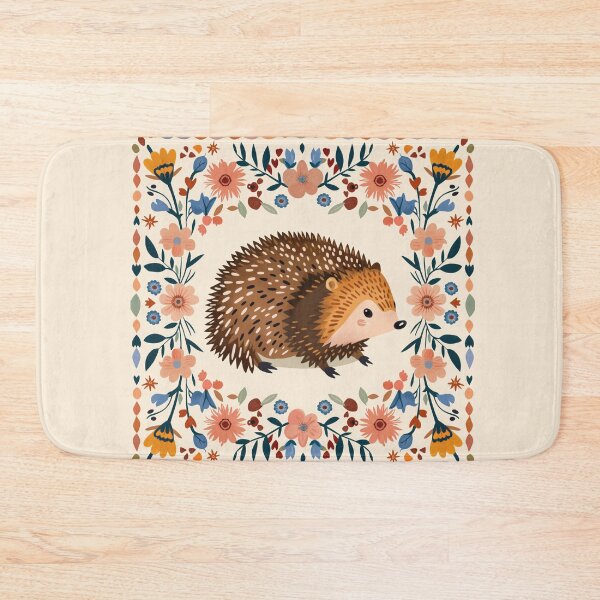 Item preview, Scandinavian Folk Art, Floral Hedgehog  designed and sold by xiao xuans.
