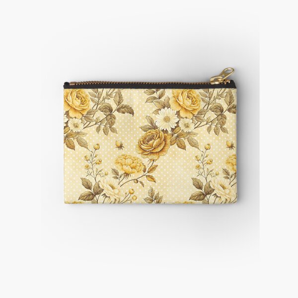 Item preview, Golden Cottagecore Floral Polka Dot Pattern designed and sold by Petal & Pattern Co.