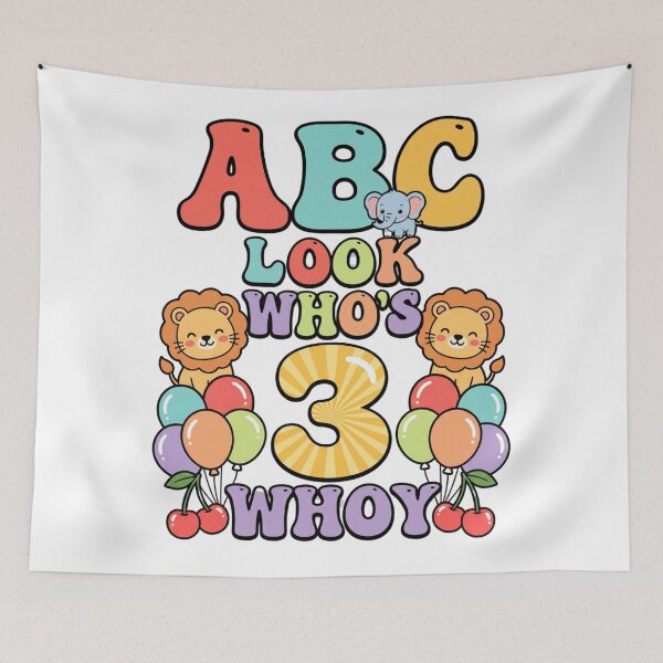 Item preview, funny abc 3 year old birthday designed and sold by ArtDesignTp.