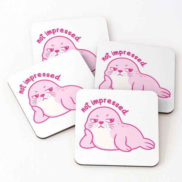 Item preview, Not Impressed Funny Grumpy Seal  designed and sold by teeperfect.