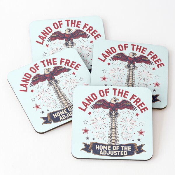 Item preview, Land of the Free Home of the Adjusted Patriotic Chiropractic designed and sold by Nzgiftsandmore.