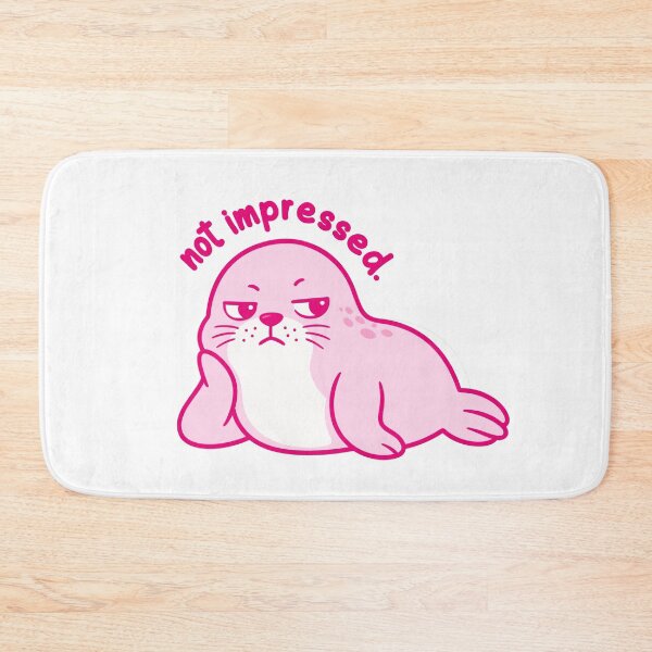 Item preview, Not Impressed Funny Grumpy Seal  designed and sold by teeperfect.