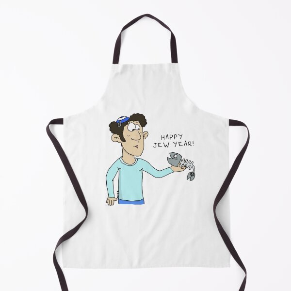 Item preview, Happy Jew Year Rosh Hashanah Funny Fish Pun designed and sold by MyxaART.