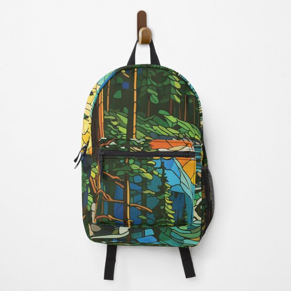 Item preview, Mosaic Forest River Landscape Art Print designed and sold by designmari.