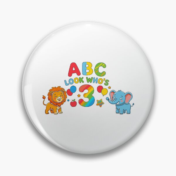 Item preview, abc look who's 3 birthday kid designed and sold by ArtDesignTp.