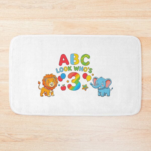 Item preview, abc look who's 3 birthday kid designed and sold by ArtDesignTp.