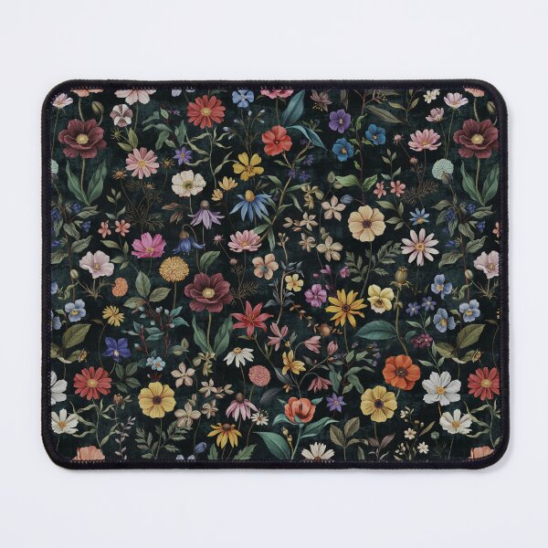 Item preview, Moody Floral Pattern Tote Bag Gift For Teacher Wildflower Meadow Illustration | Dark Aesthetic Wildflower Blanket Gift For Friend Vintage Flower Pattern | Vintage Meadow Flower Gift For Mom designed and sold by VivaFy.