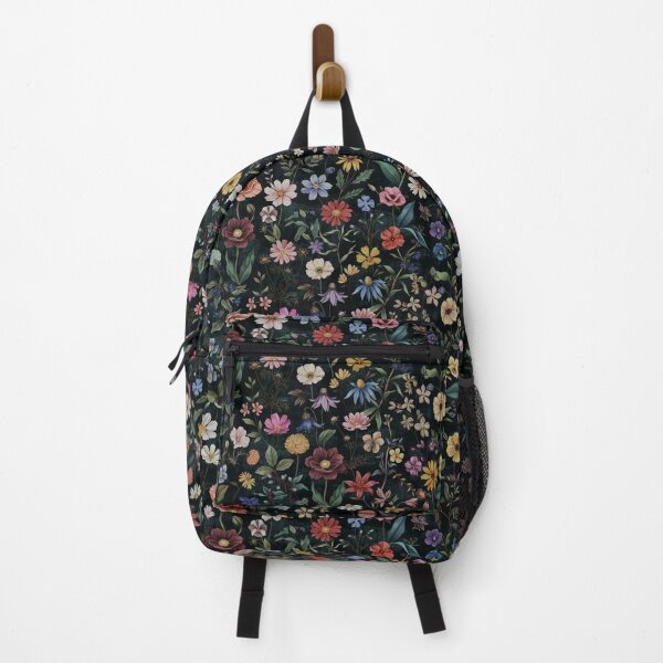 Item preview, Moody Floral Pattern Tote Bag Gift For Teacher Wildflower Meadow Illustration | Dark Aesthetic Wildflower Blanket Gift For Friend Vintage Flower Pattern | Vintage Meadow Flower Gift For Mom designed and sold by VivaFy.