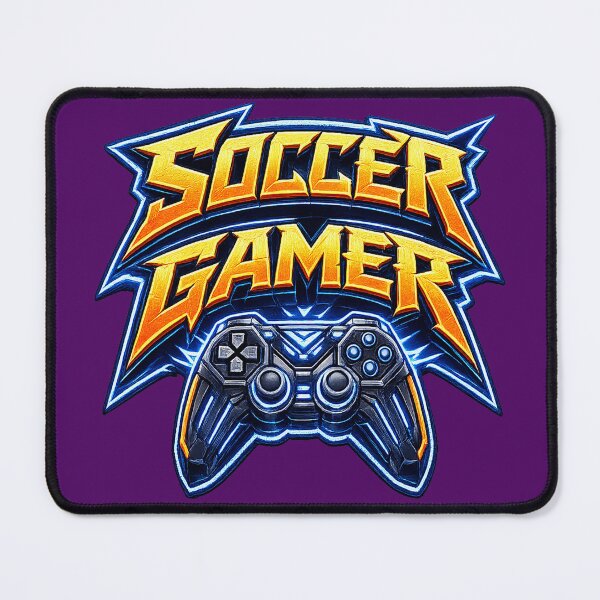 Item preview, ⚡GAMER SOCCER GEEK NERD RETRO PRINT designed and sold by Atelier RLGS.
