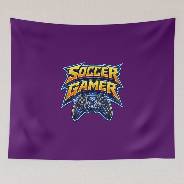 Item preview, ⚡GAMER SOCCER GEEK NERD RETRO PRINT designed and sold by Atelier RLGS.
