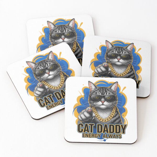 Item preview, Cat Daddy Energy Always Funny Cat Lover Cool Cat Dad Humor designed and sold by CutOutIdols.