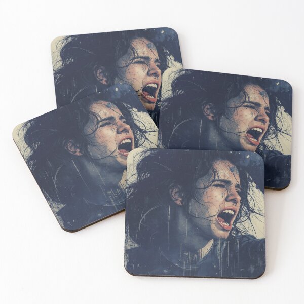 Item preview, Gritty Grunge Scream Portrait Dark Art - Inner Force designed and sold by ERODED SELF.