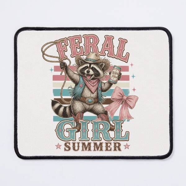 Item preview, Feral Raccoon Western Cowboy Aesthetic, Funny Trash Panda Cowgirl Summer Art, Cute Retro Cowboy Raccoon Design designed and sold by VectorJoy.
