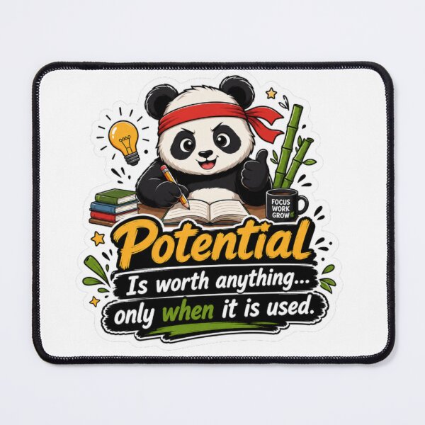 Item preview, Potential Panda: Focus, Work & Grow designed and sold by PixoNest.