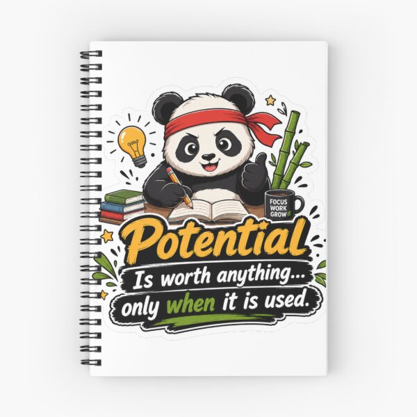 Item preview, Potential Panda: Focus, Work & Grow designed and sold by PixoNest.