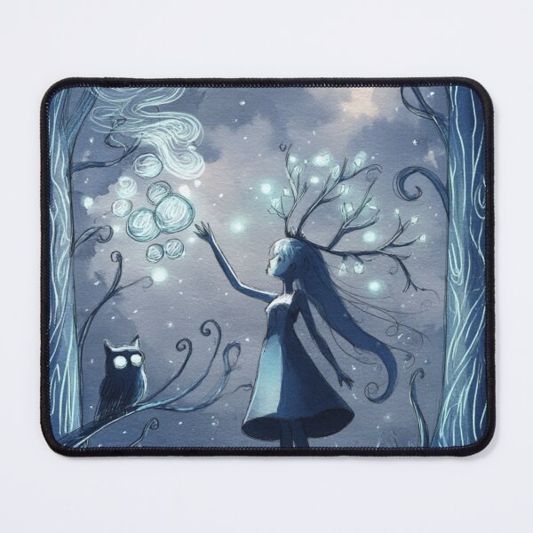 Item preview, Moonlit Forest Dreamer – Whimsical Fantasy Owl Illustration designed and sold by WhimsyWink.