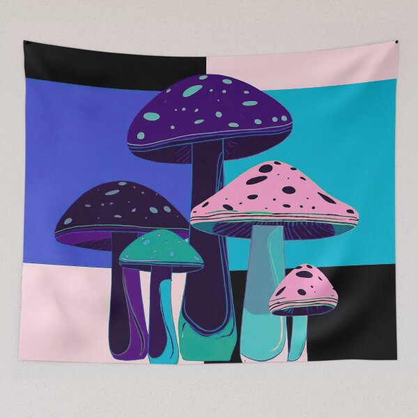 Item preview, Blue Mushrooms  designed and sold by uunaa.