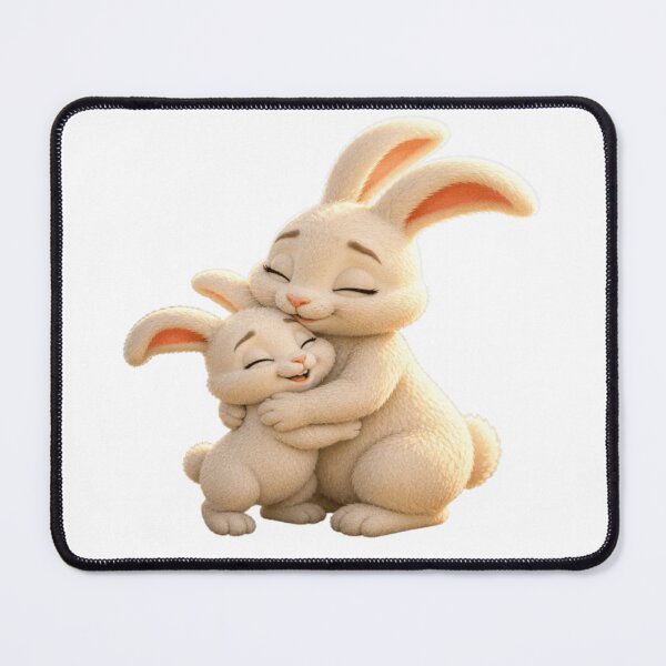 Item preview, Cute Bunny Hugging Mom Cartoon designed and sold by WantStyleyou.