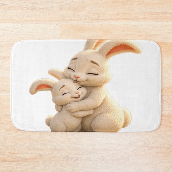 Item preview, Cute Bunny Hugging Mom Cartoon designed and sold by WantStyleyou.