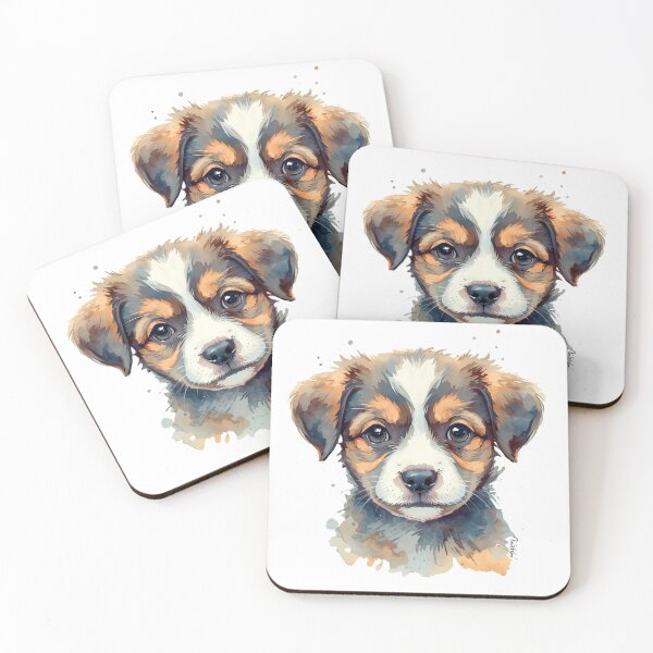 Item preview, Watercolor Puppy Portrait designed and sold by Gwaunnn.
