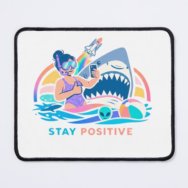 Item preview, Funny Shark Selfie Stay Positive Shirt designed and sold by Log77.