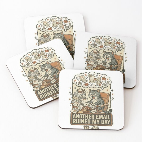 Item preview, Another Email Ruined My Day Cat – Funny Office Humor designed and sold by Dada-arts.