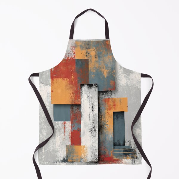 Item preview, Industrial Textured Geometric Abstract with Rust & Blue designed and sold by SlowRegardArt.