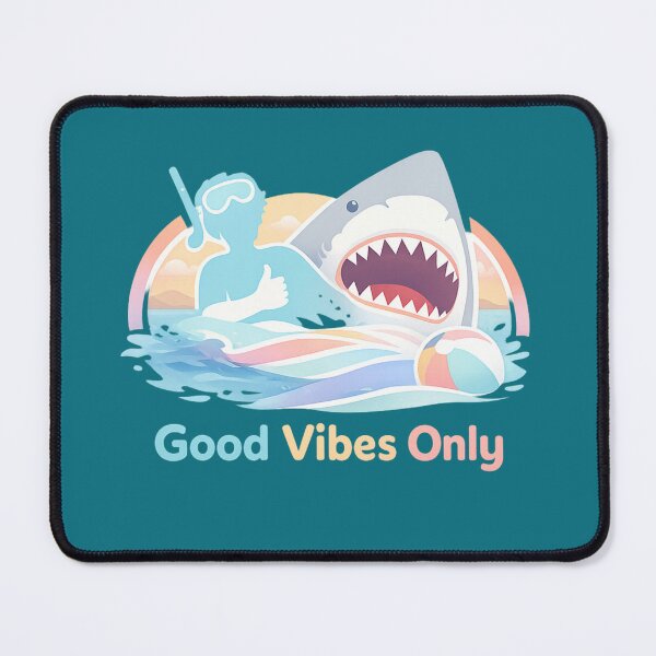 Item preview, Funny Shark Good Vibes Only Shirt designed and sold by Log77.