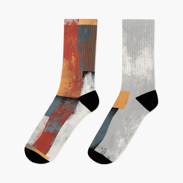 Item preview, Industrial Textured Geometric Abstract with Rust & Blue designed and sold by SlowRegardArt.