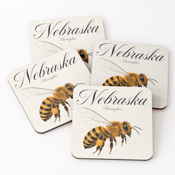Item preview, Nebraska Honeybee State Insect Poster designed and sold by The-Drip-Studio.