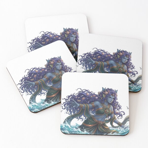 Item preview, Thai Sea Goddess Ogress Fantasy Mythological Art designed and sold by ChaemmRichStudio.