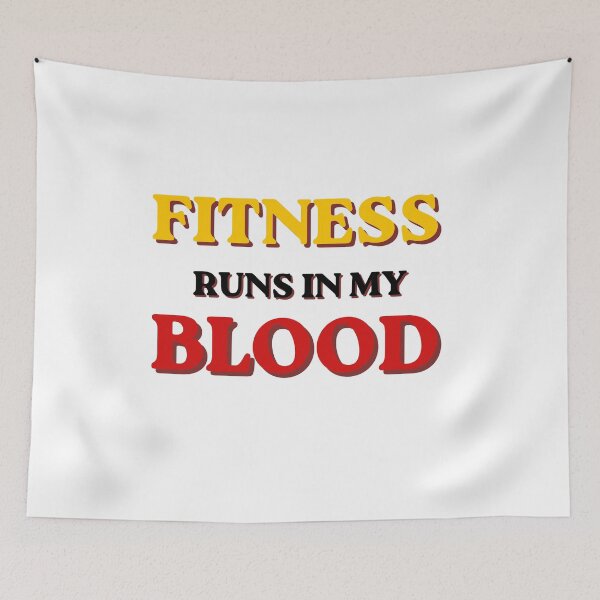 Item preview, Fitness Runs in My Blood for Gym Lovers | Motivational Workout Graphic Tee for Runners and Fitness Enthusiasts designed and sold by 95PrintAura.