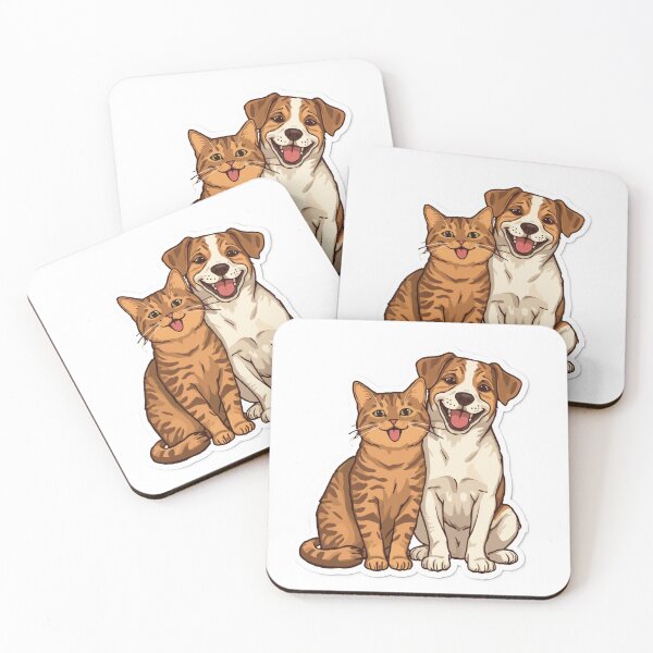 Item preview, Cute Cat and Dog Best Friends designed and sold by Gwaunnn.