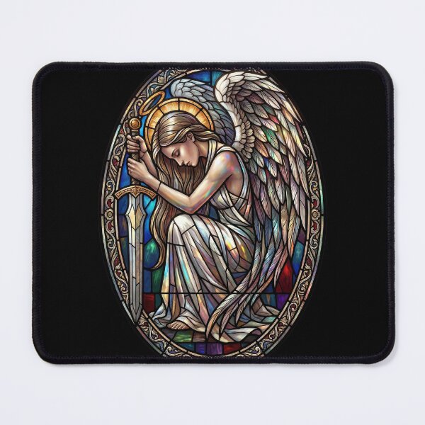 Item preview, Stained Glass Guardian Angel designed and sold by RedemptionTees.