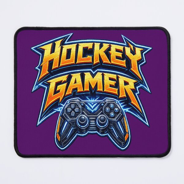 Item preview, ⚡GAMER HOCKEY GEEK NERD RETRO PRINT designed and sold by Atelier RLGS.