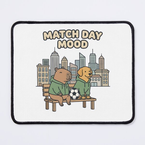 Item preview, Match Day Mood Capybara Dog Soccer Bench designed and sold by laughingshirts.