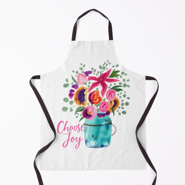 Item preview, Choose Joy Floral Mason Jar Watercolor | Inspirational Christian Flower Art designed and sold by DIY by Daphne Co..
