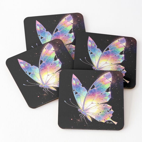 Item preview, Crystalline Psychedelic Butterfly - Iridescent Geometric Glass Art designed and sold by Hen-C-Art.