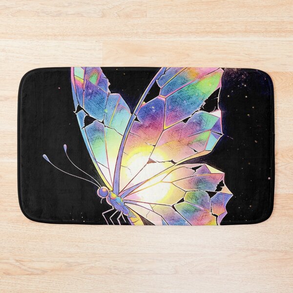 Item preview, Crystalline Psychedelic Butterfly - Iridescent Geometric Glass Art designed and sold by Hen-C-Art.