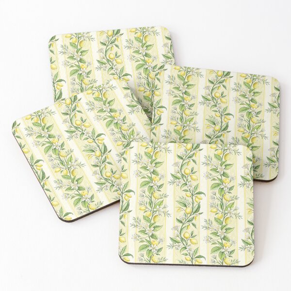 Item preview, Vintage Lemon Blossom Stripe Pattern designed and sold by Petal & Pattern Co.
