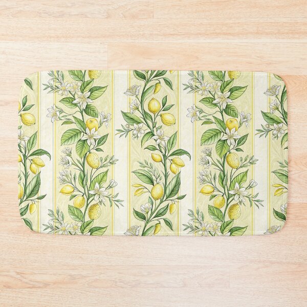 Item preview, Vintage Lemon Blossom Stripe Pattern designed and sold by Petal & Pattern Co.