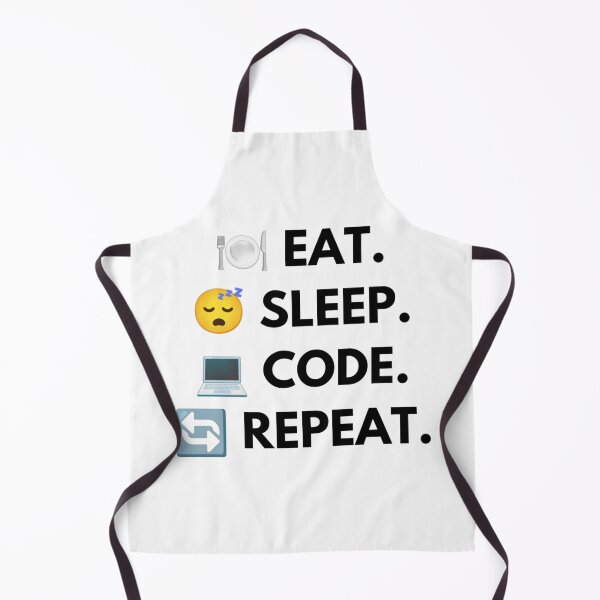 Item preview, Eat Sleep Code Repeat Funny Programmer Sticker designed and sold by AMOZUnique.