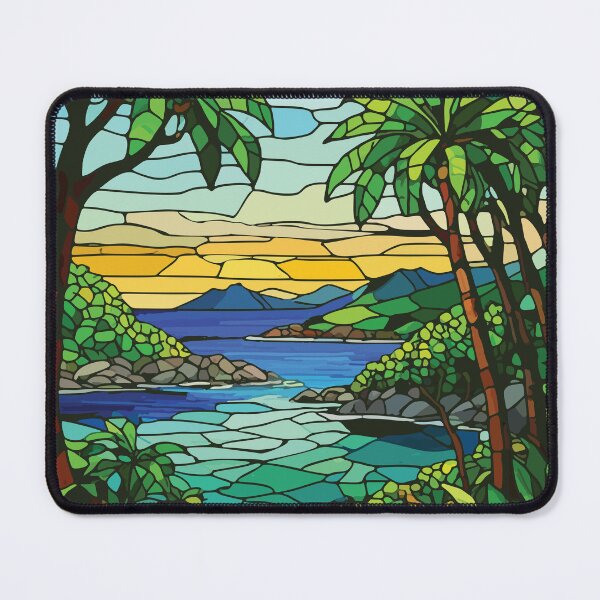 Item preview, Virgin Islands National Park Mosaic Landscape Art Print designed and sold by designmari.