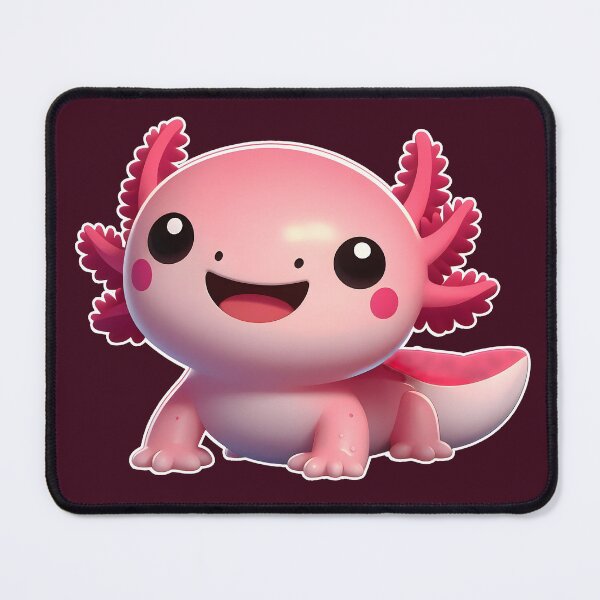 Item preview, Cool 3D Smiling Axolotl designed and sold by Frog Level Treasures.