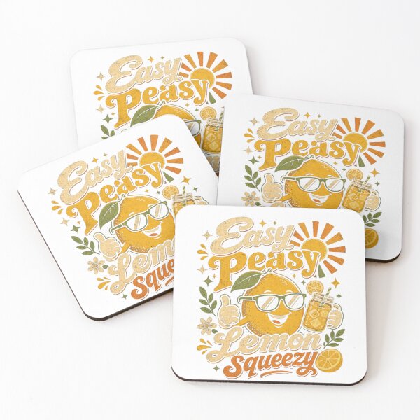 Item preview, Easy Peasy Lemon Squeezy Funny Lemon Summer Retro Design designed and sold by Savage Dreams.
