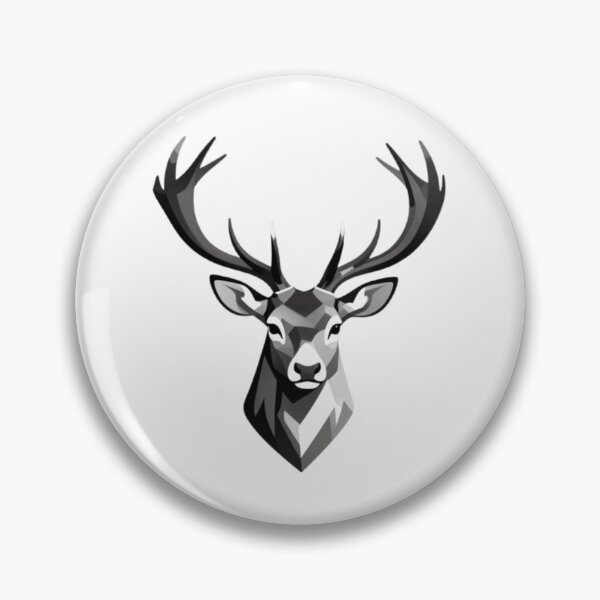 Item preview, Geometric Deer Head Monochrome designed and sold by RandomWalker.