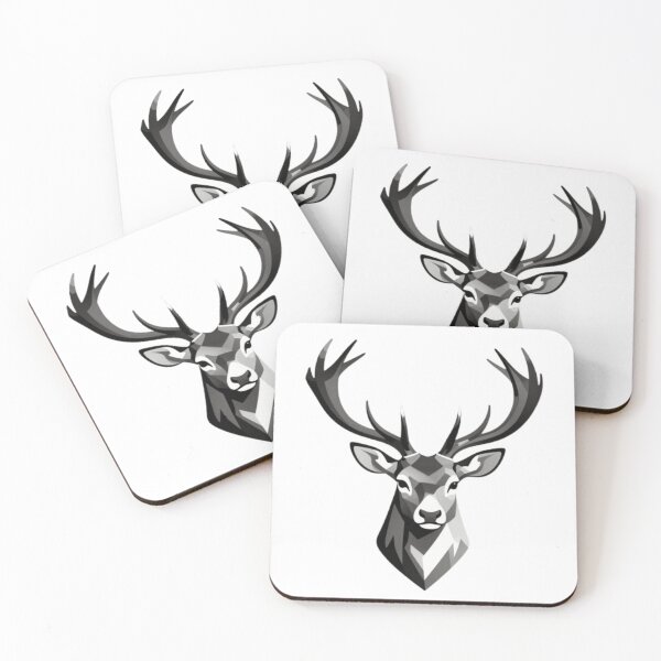 Item preview, Geometric Deer Head Monochrome designed and sold by RandomWalker.