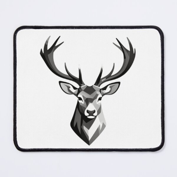 Item preview, Geometric Deer Head Monochrome designed and sold by RandomWalker.